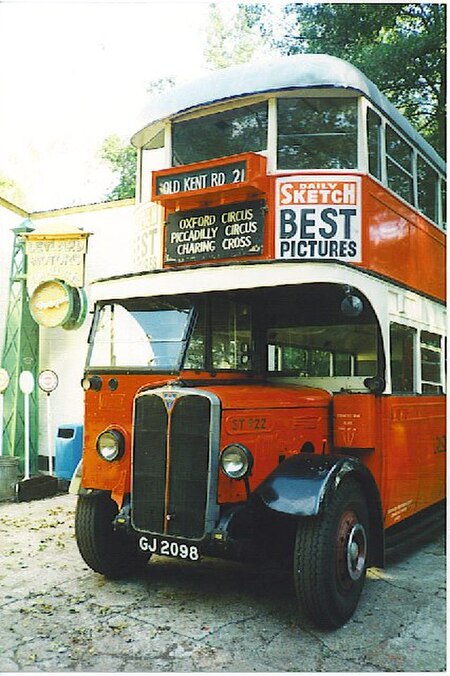 Tilling Group bus at Cobham Bus Museum, 1997.