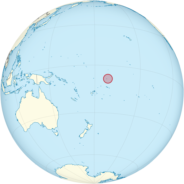 Tokelau on the globe (Polynesia centered).svg