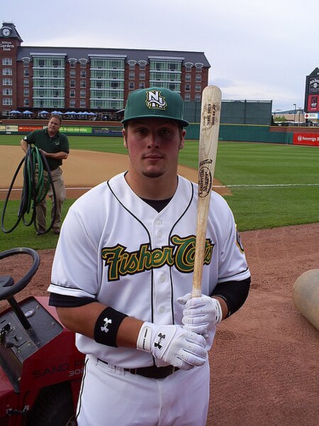 Travis Snider while playing for the New Hampshire Fisher Cats