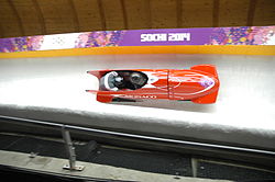 Two-man bobsleigh, 2014 Winter Olympics, Monaco run 3.JPG