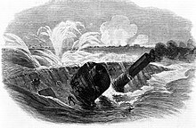 The sinking of the Tecumseh. USS Tecumseh (1863).jpg