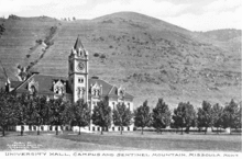 University (Main) Hall
c. 1900 University of Montana University Hall.gif