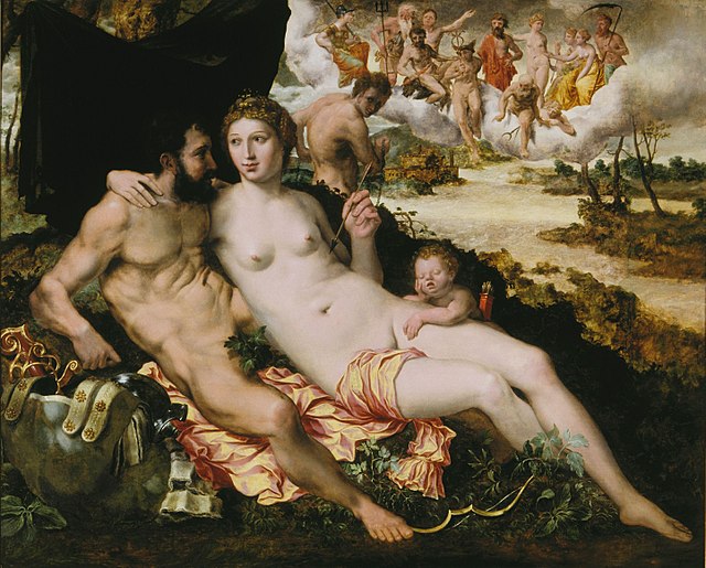 Venus en Mars by Frans Floris