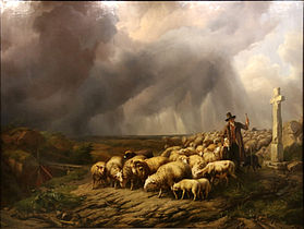 Troupeau de moutons surpris par l'orage (1839), Bruxelles, musées royaux des beaux-arts de Belgique.