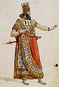 Costume sketch for the original production of Nabucco