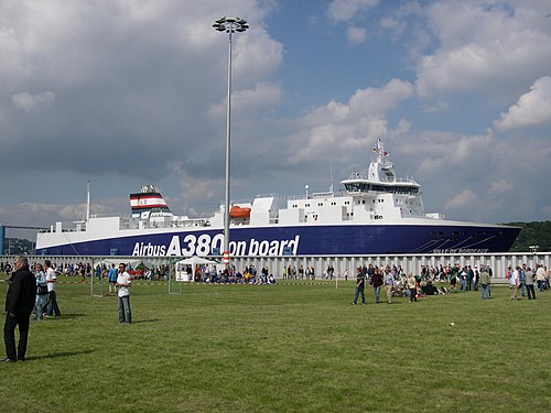 Vaixell de transport de l'A380 Ville de Bordeaux