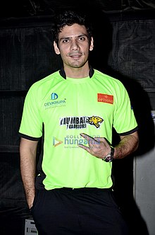 Vipul Gupta beim Start der Box Cricket League 2014.jpg