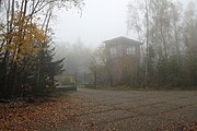 Čeština: Bývalá strážnice ve Volovicích. Volovice jsou částí Prachatic, kraj Jihočeský. English: Former guardhouse in Volovice in autumn fog. Volovice is a part of the Prachatice Municipality, South Bohemian Region, Czechia.