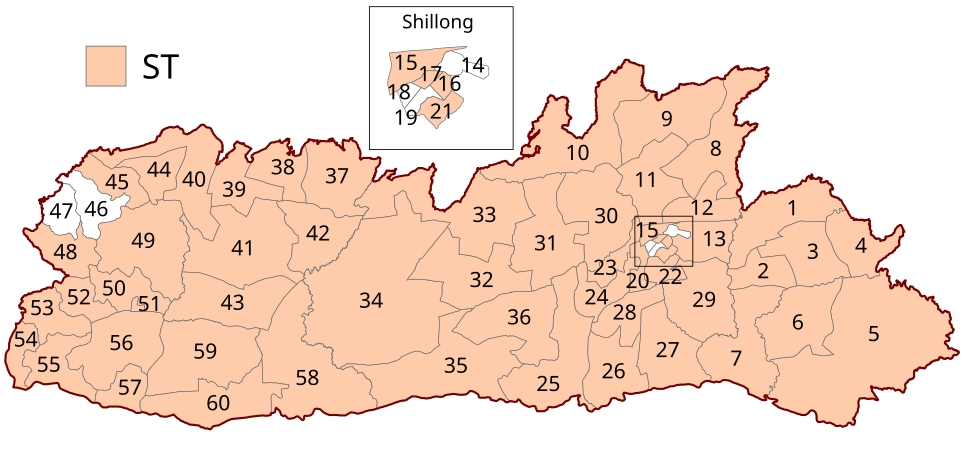 Circonscriptions du parlement du Meghalaya