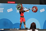 Deutsch: Gewichtheben bei den Olympischen Jugendspielen 2018; Tag 2, 10. Oktober 2018; Jungen 62 kg English: Weightlifting at the 2018 Summer Youth Olympics at 8 October 2018 – Boys' 62 kg