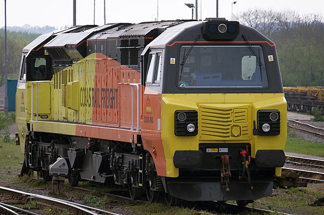 Colas Rail 70805 at Westbury in April 2014
