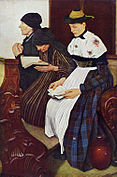 Drie vrouwen in de kerk