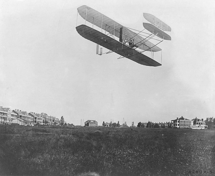 Orville demonstrating the flyer to the U.S. Army.