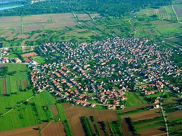 Luftbild von Wyhl am Kaiserstuhl