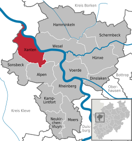 xanten duitsland kaart Xanten   Wikipedia