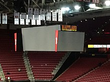 New videoboard installed prior to the 2014-2015 season Xfinity Center scoreboard.jpg