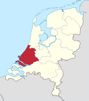 Karte: Provinz Südholland in den Niederlanden