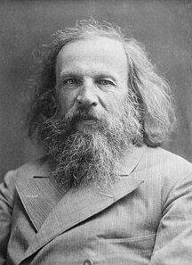 Dmitri Mendeleev, responsible for organizing the known chemical elements in a periodic table. deumiteuri mendelreyepeu.jpg