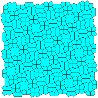 Cairo pentagonal tiling a tiling of the plane by pentagons, in which groups of four tiles form two interlaced hexagonal patterns