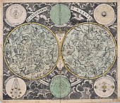 Himmelskarte, planisfério celeste, 1700]