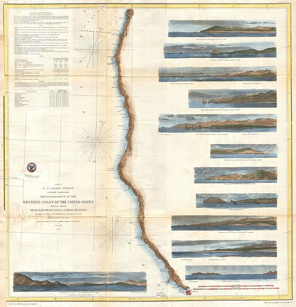 File:1854 U.S. Coast Survey Chart or Map of California and Oregan north of San Francisco - Geographicus - WestCoastMiddle-uscs-1854.jpg