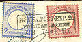 1 & 2 Groschen issue 1872, cancelled at BERLIN Post-Expedition 9 (Potsdam. Bahnh.) in 1874