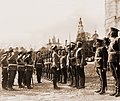 1913. Николай II принимает караул от 183 пехотного Пултусского полка.jpg