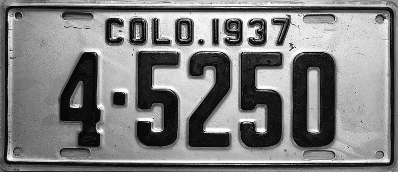 File:1937 Colorado license plate.JPG