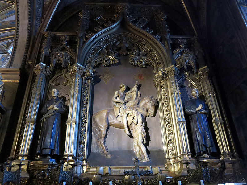 File:199 Basílica de Montserrat, capella de Sant Martí, escultura de Josep Llimona.JPG