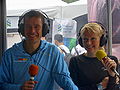 澳洲的Jonathan Wyatt與Melissa Moon接受ICRT的賽後訪問。