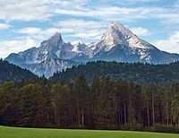 96. Platz: Günter Seggebäing, Coesfeld mit Der 2713 m hohe Watzmann in den Berchtesgadener Alpen, Bayern, Deutschland. Nationalpark Berchtesgaden.