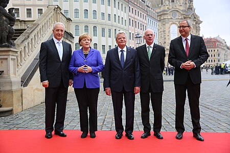 Angela Merkel, Joachim Gauck, Norbert Lammert und Andreas Voßkuhle