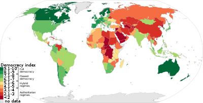 2019 Democracy index.svg