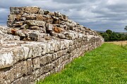 Remains of Birdoswald Roman Fort in Hadrian's Wall in the United Kingdom.