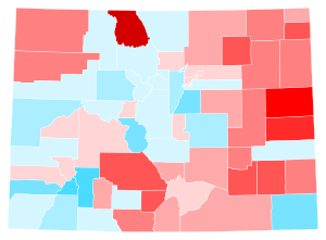 2022 Colorado gubernatorial election trend map by county.svg
