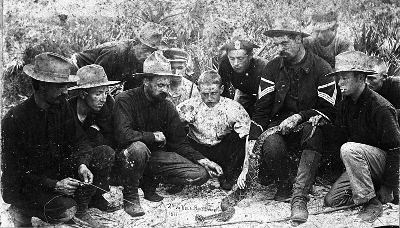 File:2nd Virginia Volunteers playing with a rattlesnake- Pablo Beach, Florida (3465708834).jpg