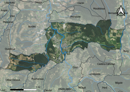 Carte orthophotogrammétrique de la commune.