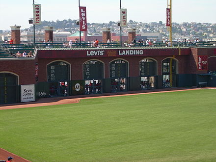 The 24-foot (7.3 m) high wall in right field