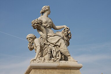 L’Abondance, by Antoine Coysevox, 1682, unknown stone, Palace of Versailles, Versailles, France