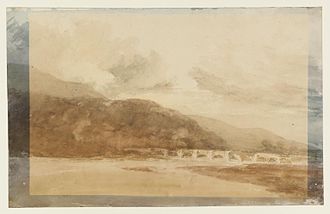 A view of the bridge by J. M. W. Turner Abergavenny Bridge, J M W Turner.jpg