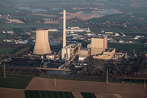 La centrale électrique de Heyden vue du ciel