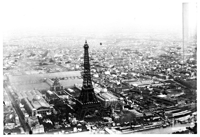 File:Aerial view of Eiffel Tower and Exposition Universelle, Paris, 1889.jpg