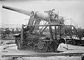 A 14" disappearing gun at the proving ground