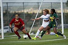 A Saints women's soccer match against Air Force in 2019 Air Force Women's Soccer vs Siena (48629694273).jpg