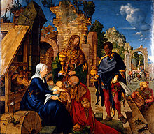 Adoration of the Magi (1504), oil on wood Galleria degli Uffizi, Florence (Source: Wikimedia)
