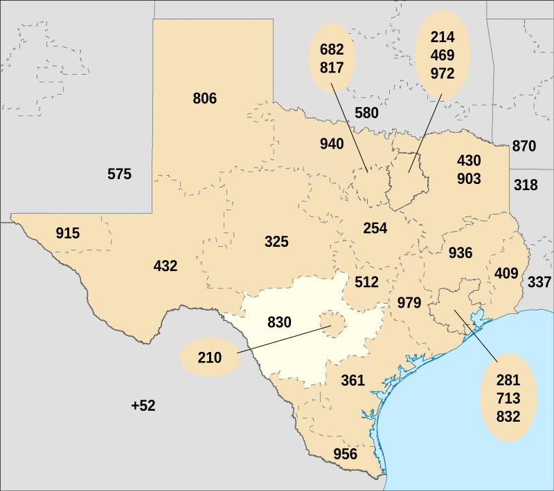 210 какой город. Североамериканский план нумерации. Техас штат код телефона. Телефонный код страны +346. Техас на карте.