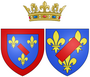 Armoiries de Marie Anne de Bourbon, Légitimée de France en princesse de Conti.png
