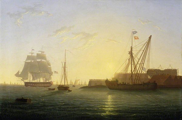 HMS 'Clyde' Arriving at Sheerness After the 'Nore' Mutiny, 30 May 1797, Joy's second painting, showing the Clyde arriving the following morning to che