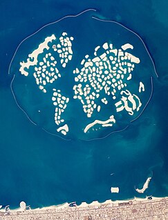 The World (archipelago) Artificial archipelago of various small islands