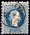 10 soldi blue, 1876 issue Mi4II